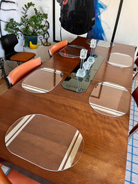 Postmodern Silver-Banded Acrylic Placemats