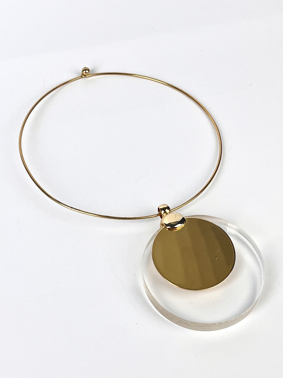 Vintage Lucite Disc Necklace
