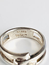 Vintage Sterling Interlocking Bands Ring