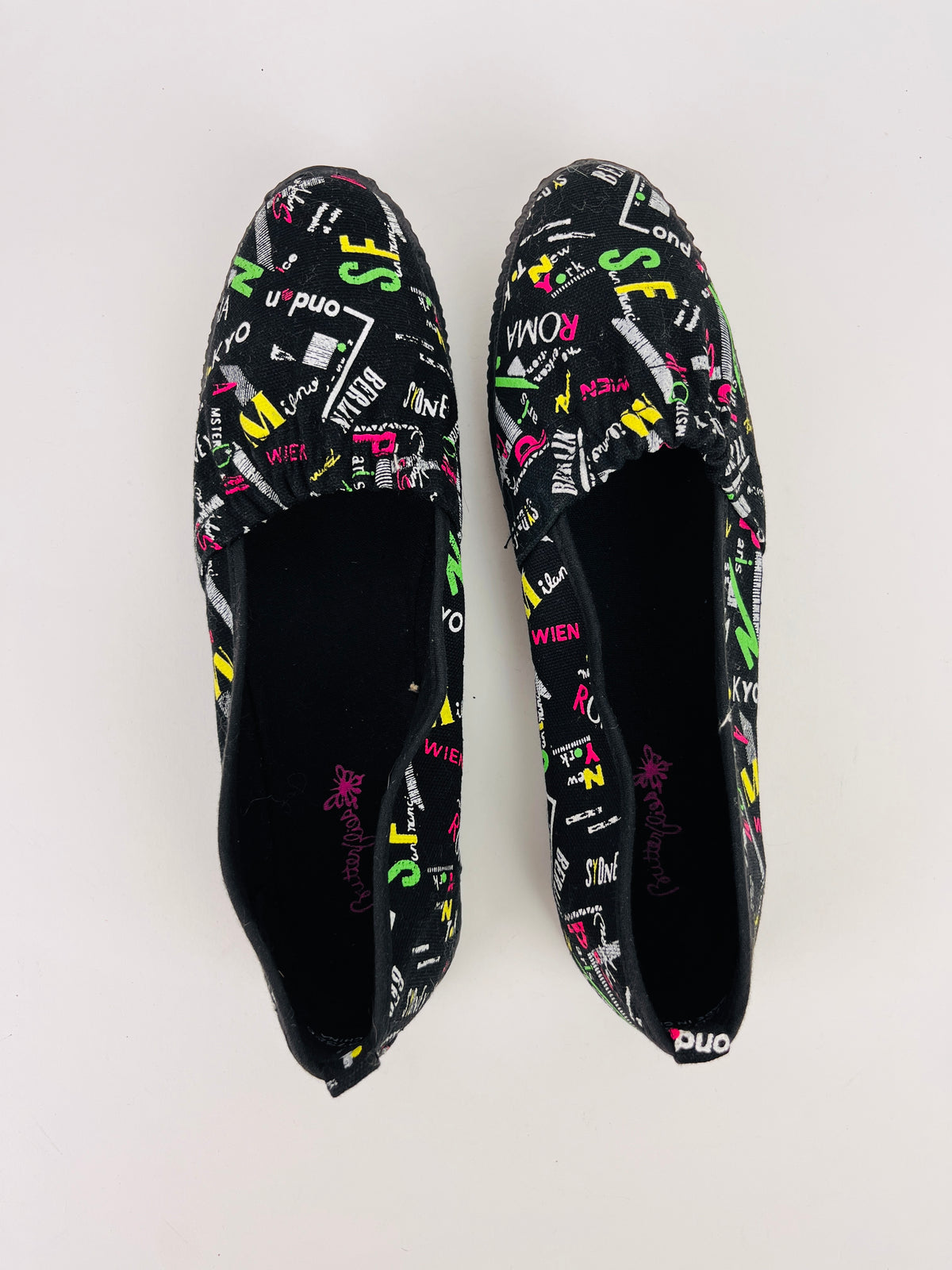 Vintage 90s Printed Canvas Shoes
