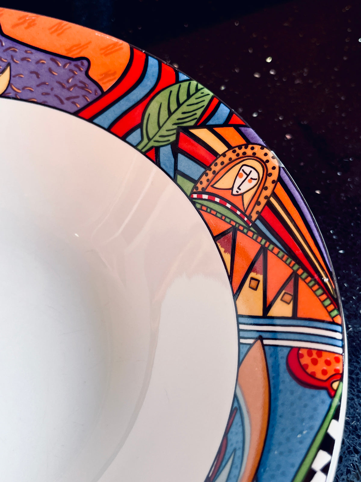 Postmodern Memphis Style Serving Bowl, 1991