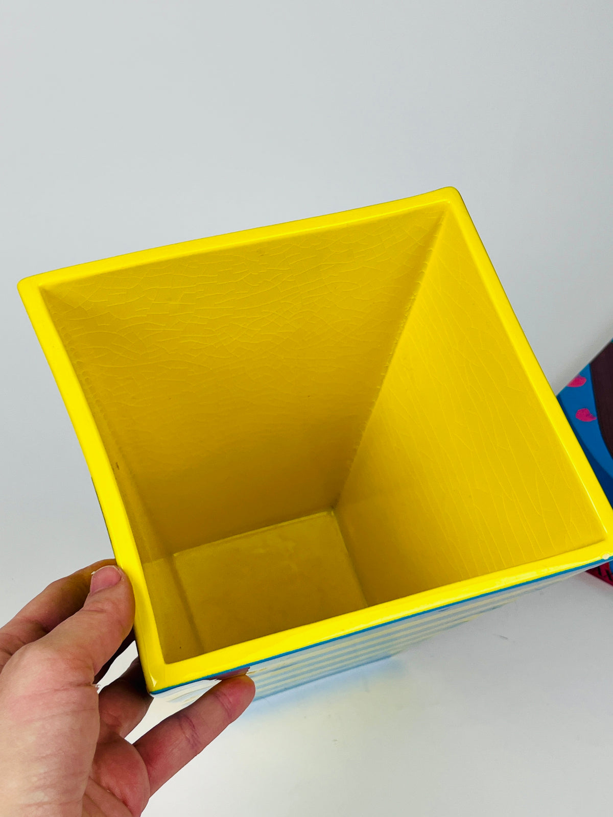 Postmodern Ceramic Waste Basket