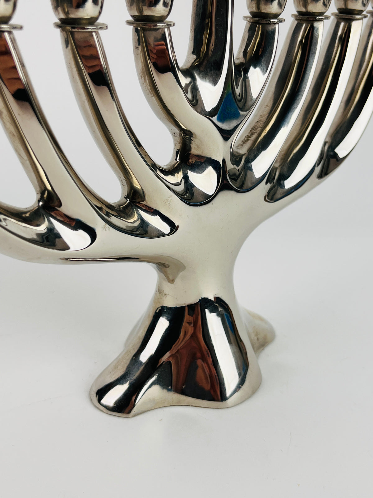 Modernist Chrome Menorah