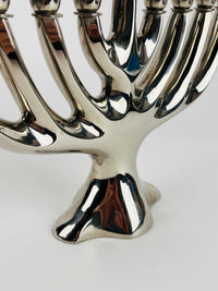 Modernist Chrome Menorah