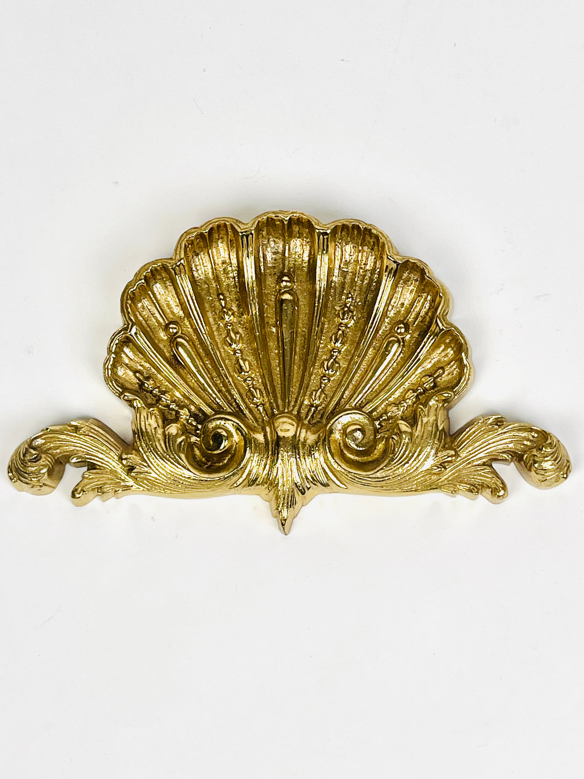 Vintage Hollywood Regency Brass Wall Pediment