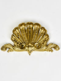 Vintage Hollywood Regency Brass Wall Pediment