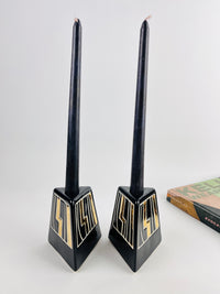 Vintage Modernist Ceramic Candle Holders