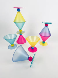 90s Memphis Style Cocktail Glasses