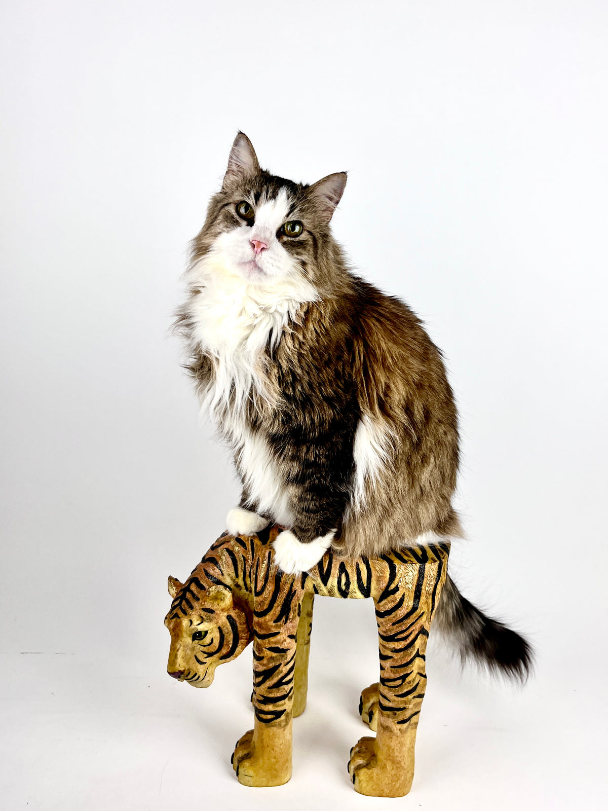 Vintage Tiger Plant Stand