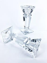 Large Vintage Crystal Candle Holders