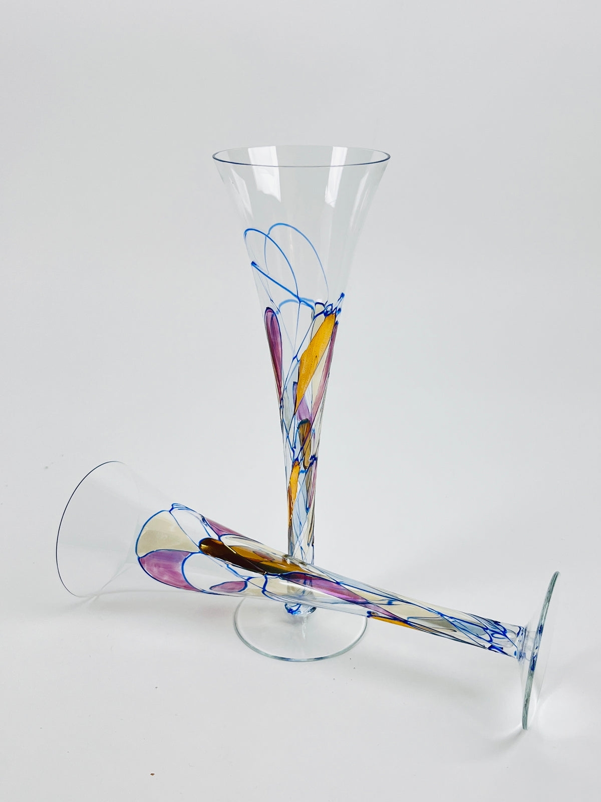 Crystal Champagne Flutes, 2pc