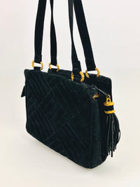 Vintage Quilted Suede Bag