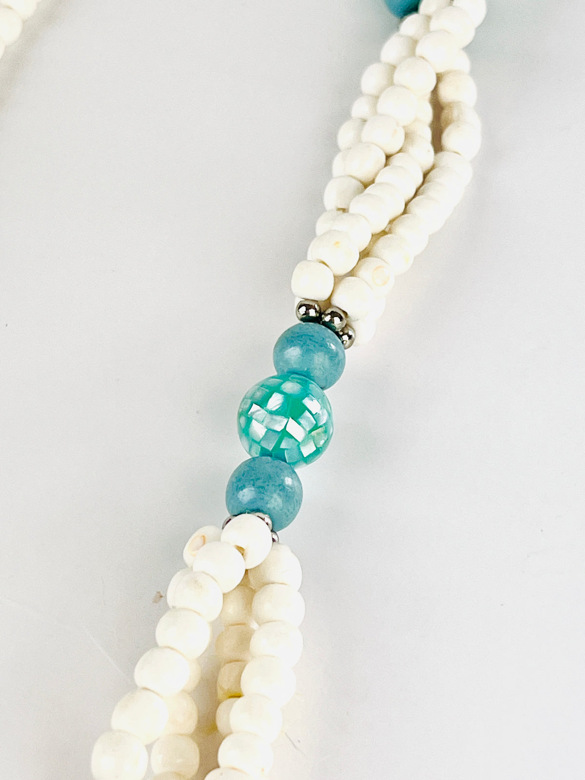 Vintage Mother of Pearl Peacock Necklace