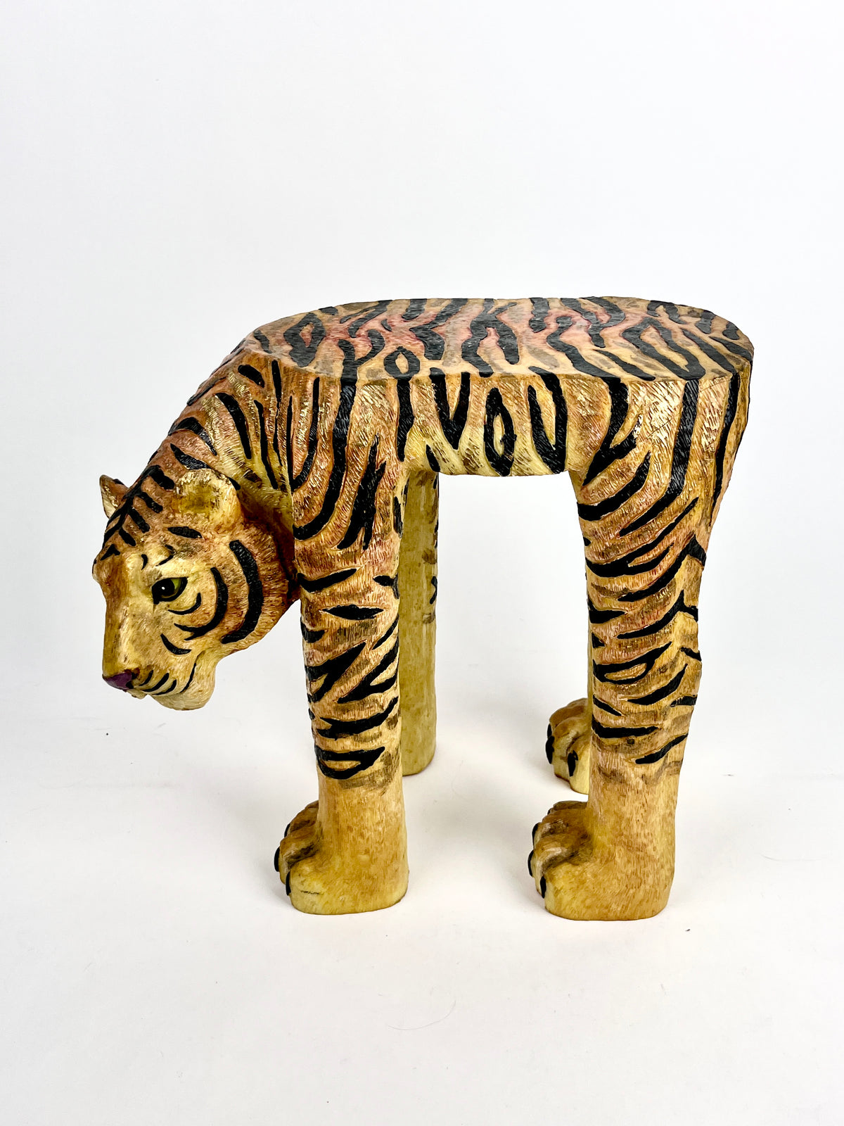 Vintage Tiger Plant Stand
