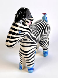 Vintage Postmodern Zebra Sculpture