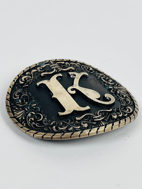 Vintage Brass “K” Belt Buckle