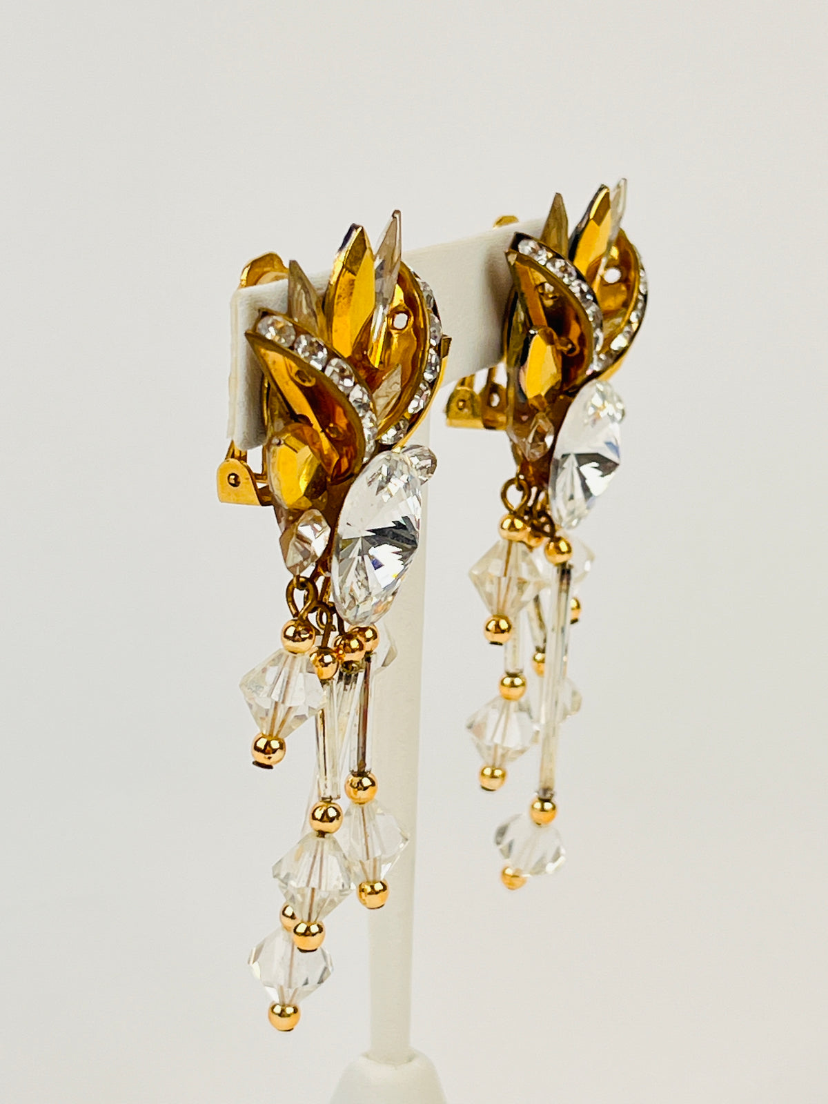 Vintage Rhinestone Statement Earrings