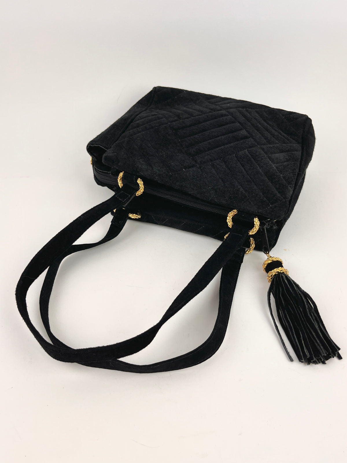 Vintage Quilted Suede Bag