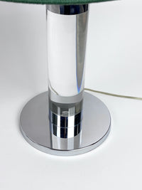 Vintage Lucite & Chrome Lamps with Shades by Frederick Cooper Chicago, A Pair