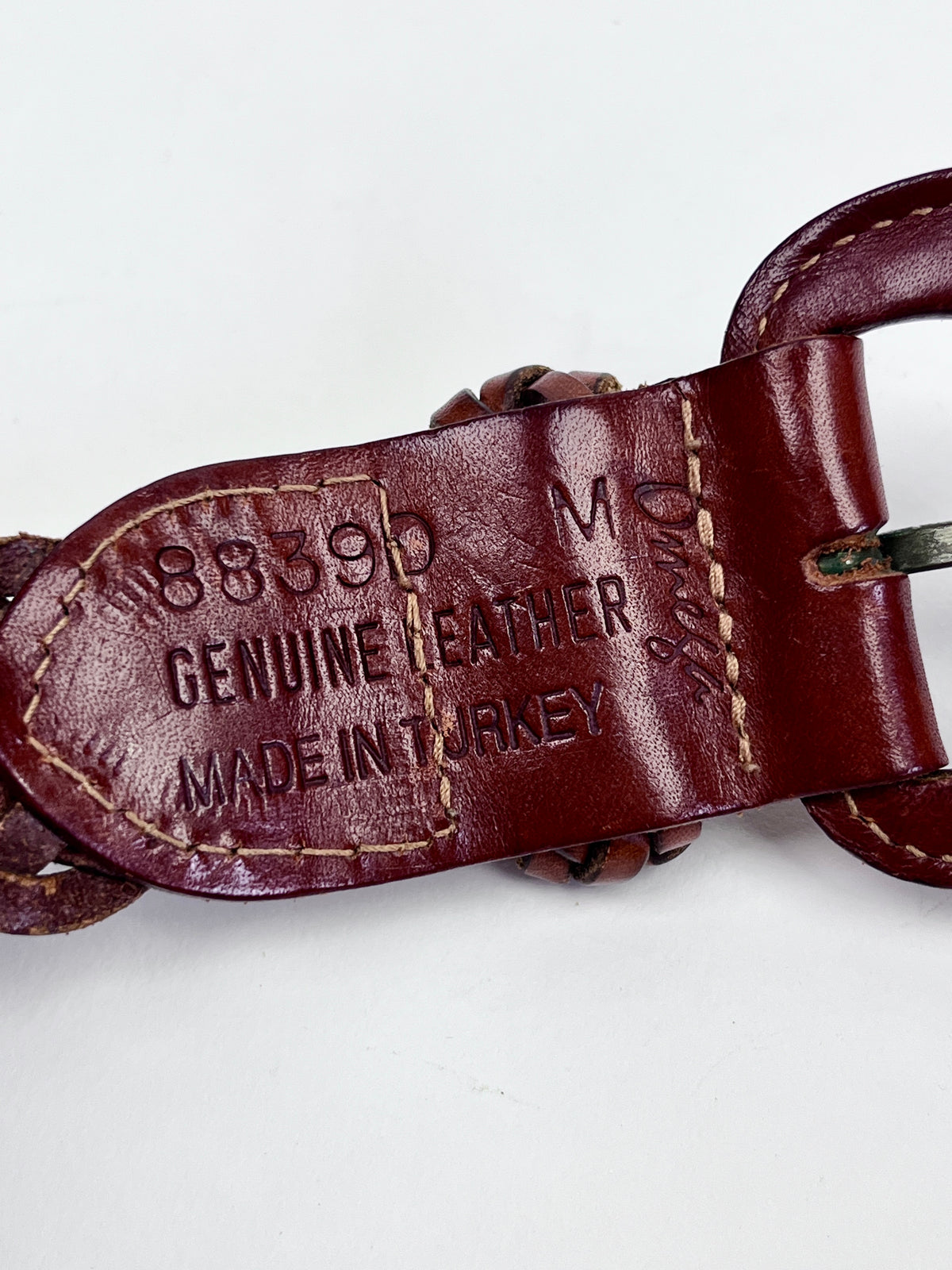 Vintage Braided Leather Belt