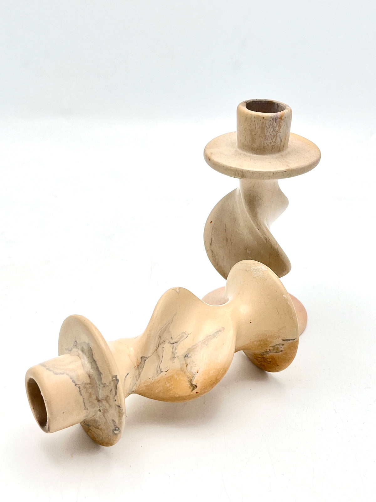 Hand-Carved Soapstone Candle Holders