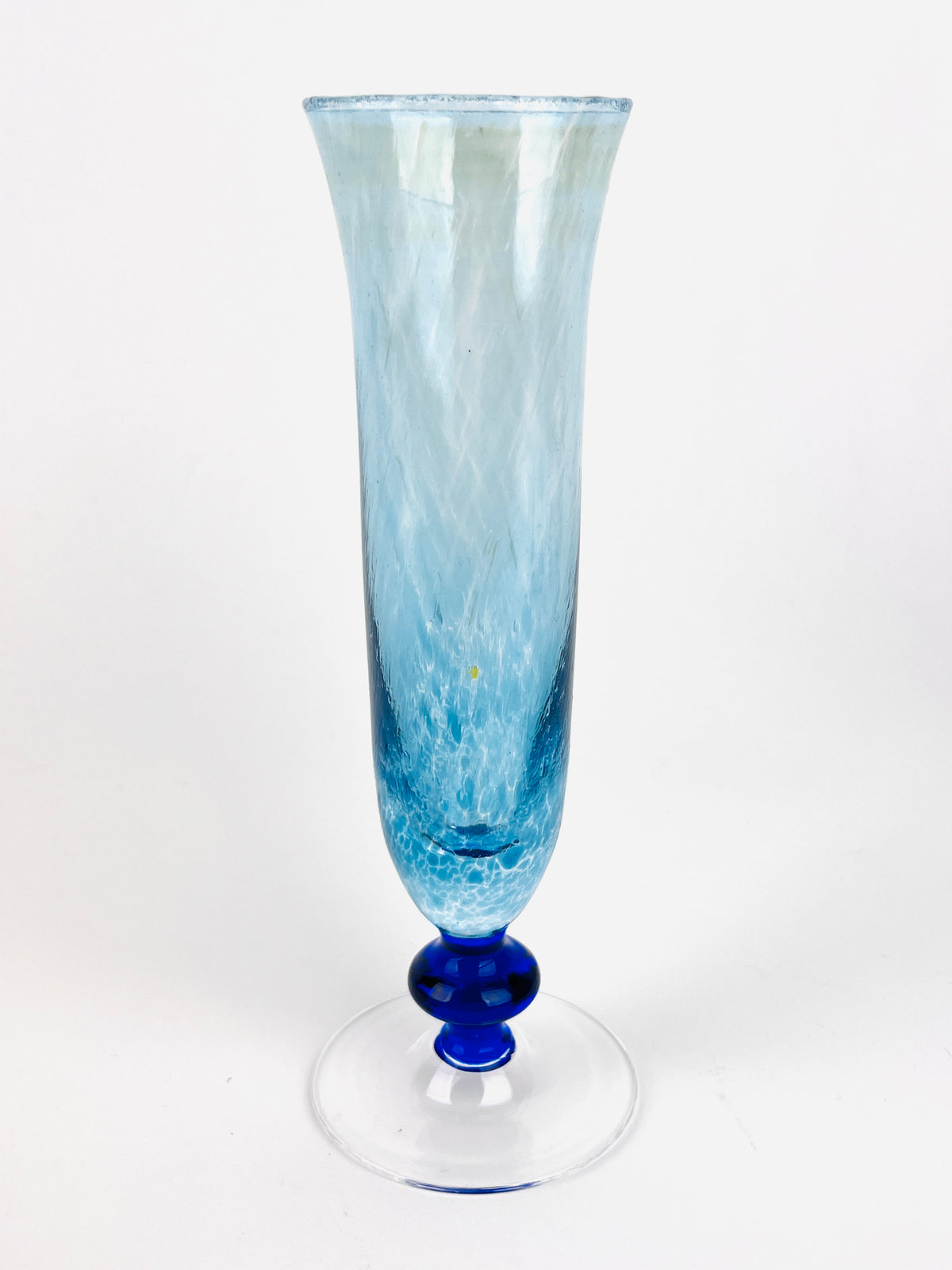 Vintage Mouth-Blown, Murano-Style Champagne Flutes