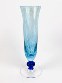 Vintage Mouth-Blown, Murano-Style Champagne Flutes