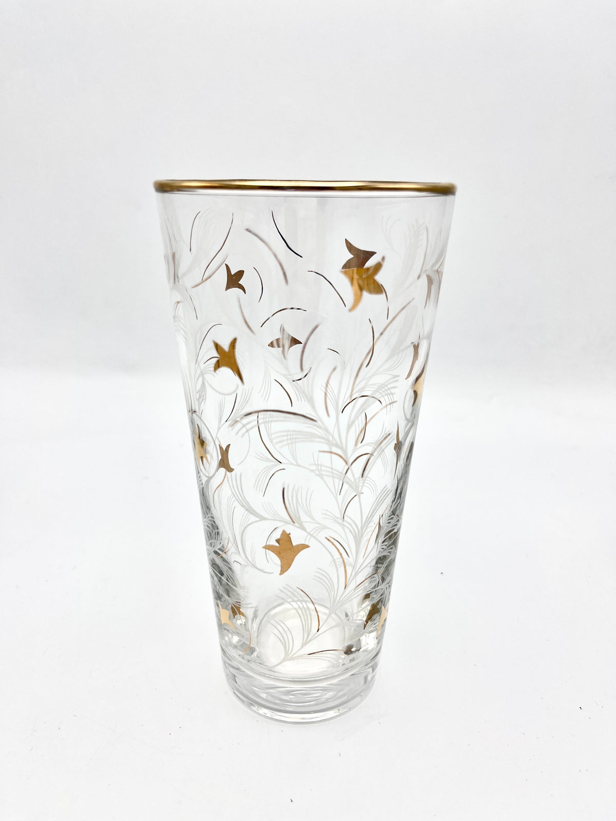 Vintage White and Gold-Plated Glasses