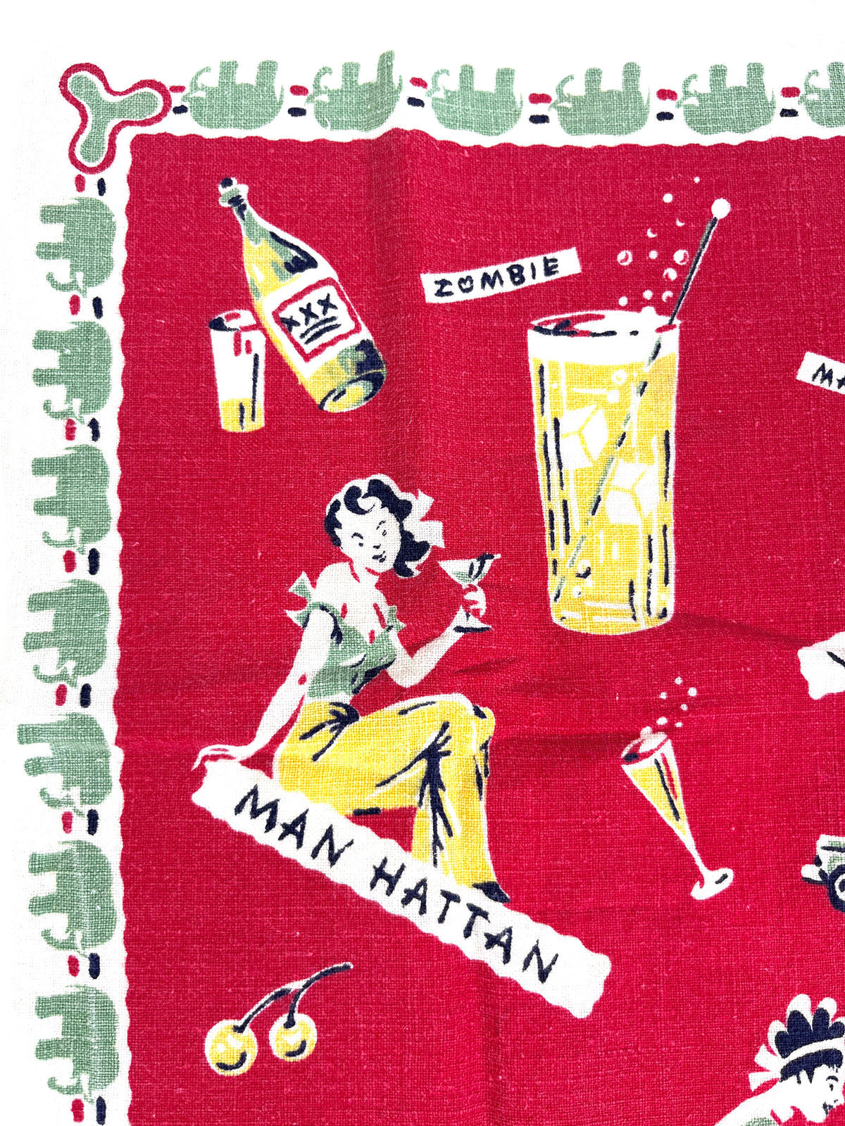 Vintage 1950s Mid-Century Bar Towel