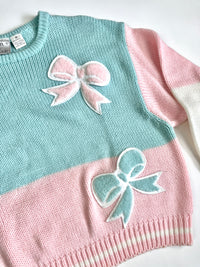 Vintage Pastel Bow Sweater