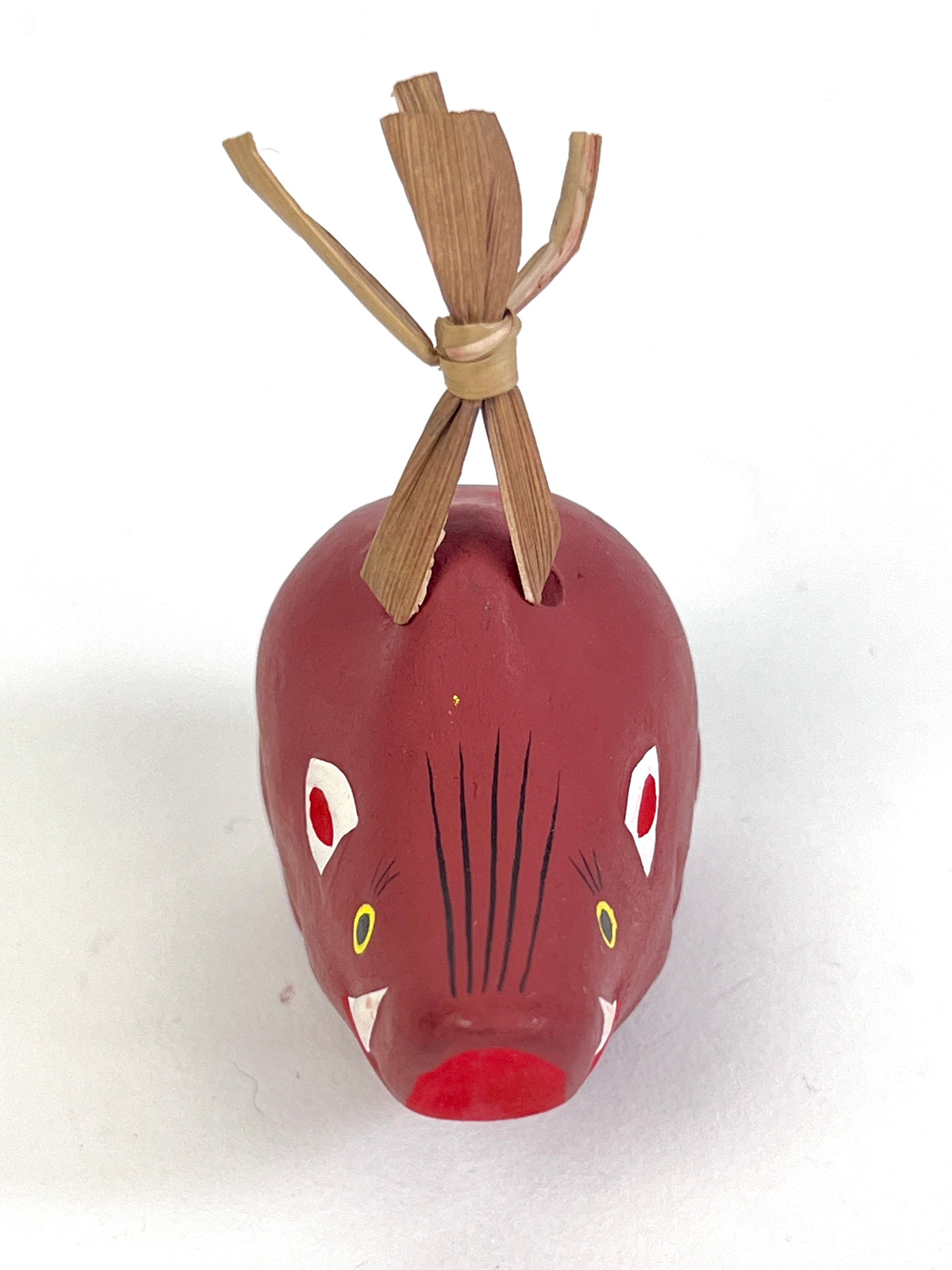 Vintage Japanese Zodiac Clay Bell - Boar