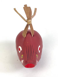 Vintage Japanese Zodiac Clay Bell - Boar