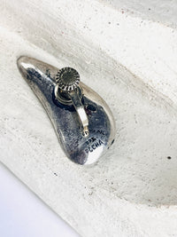 Modernist Sterling & Pearl Brooch & Earring Set