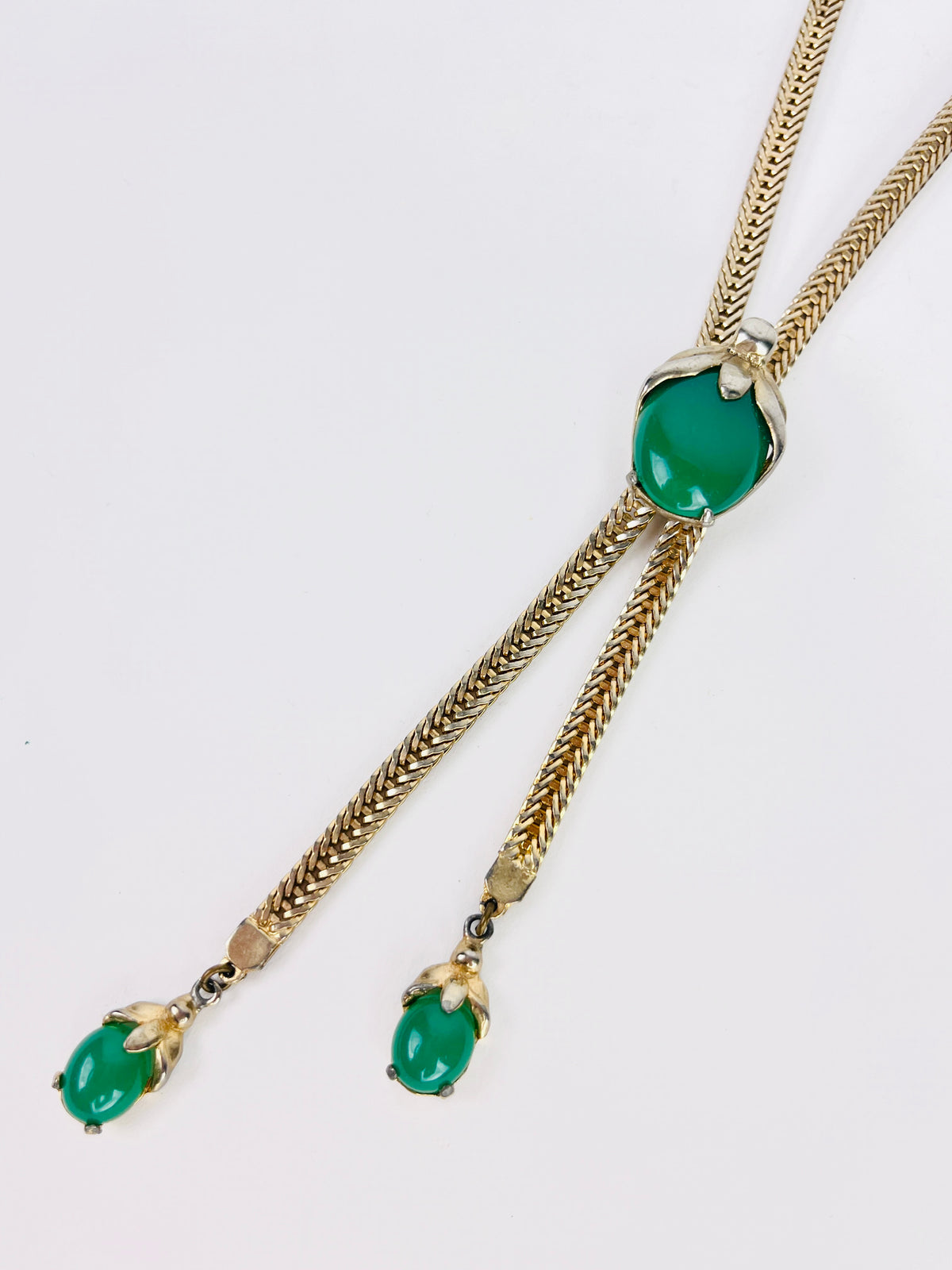 Vintage Adjustable Costume Jade Necklace