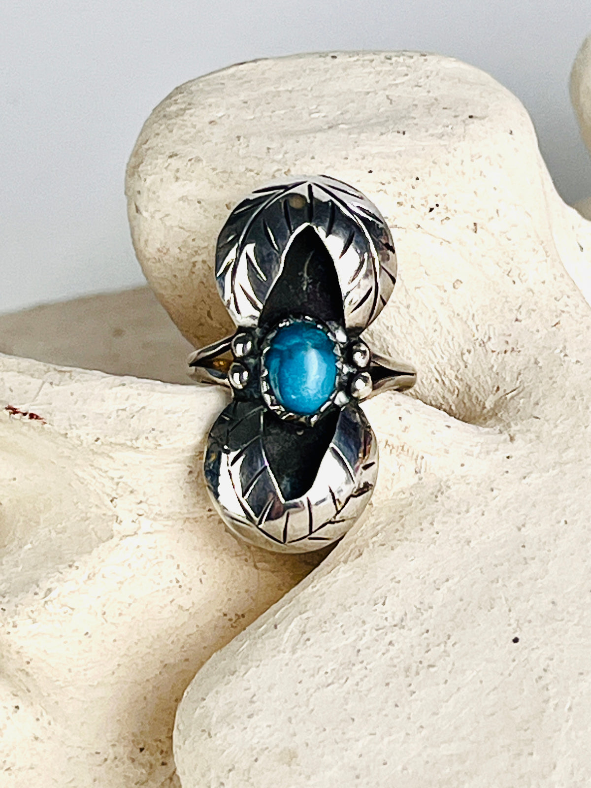 Sterling Silver Turquoise Navajo Ring