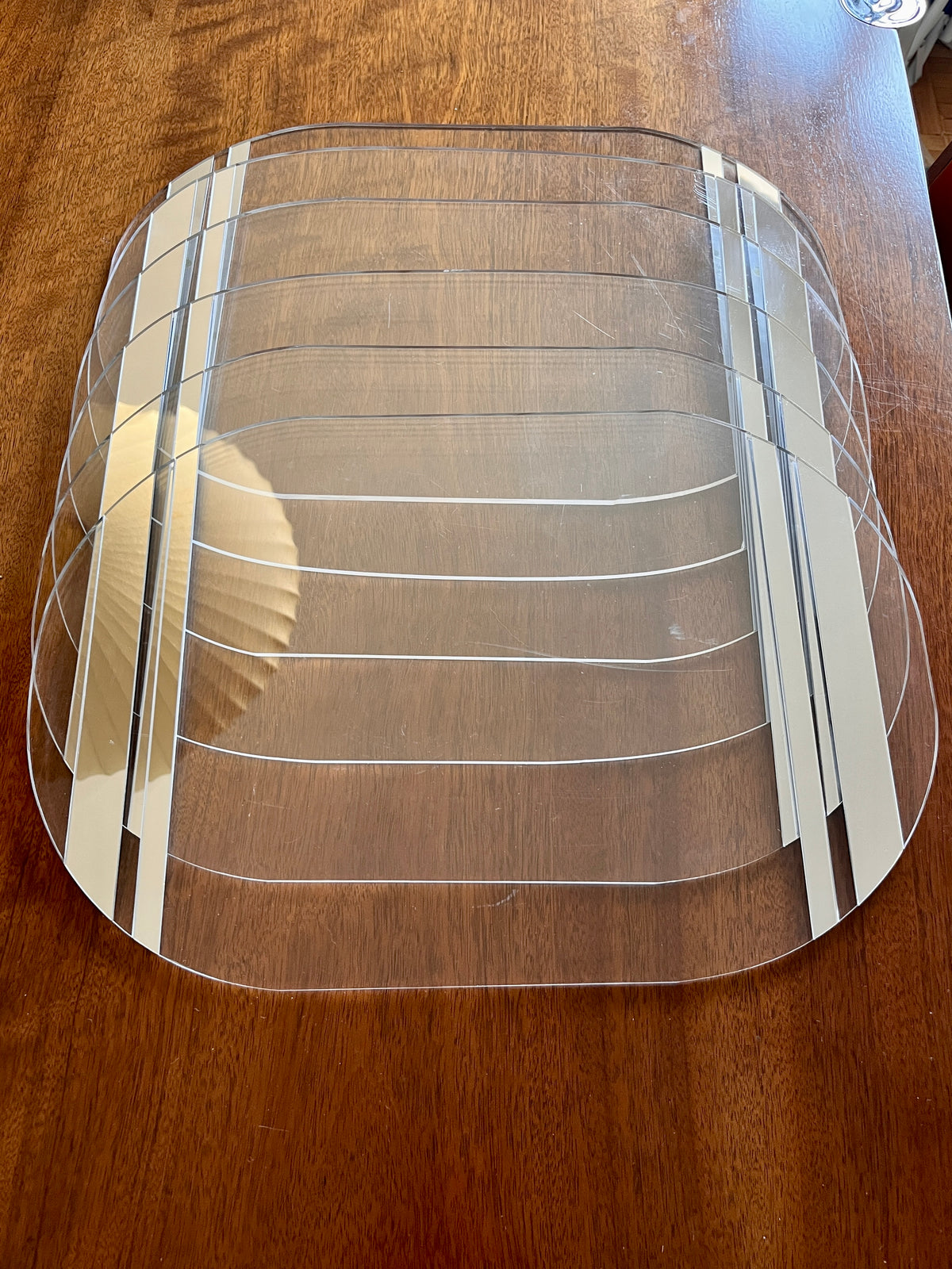 Postmodern Silver-Banded Acrylic Placemats