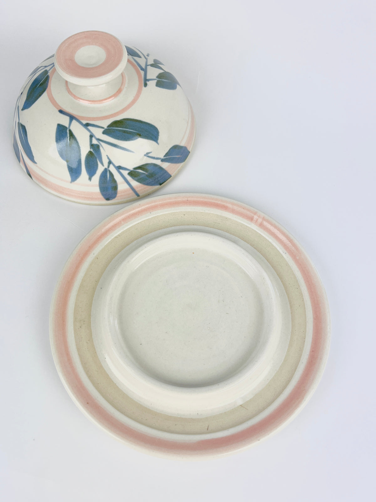 Vintage Handmade Lidded Ceramic Butter Dish