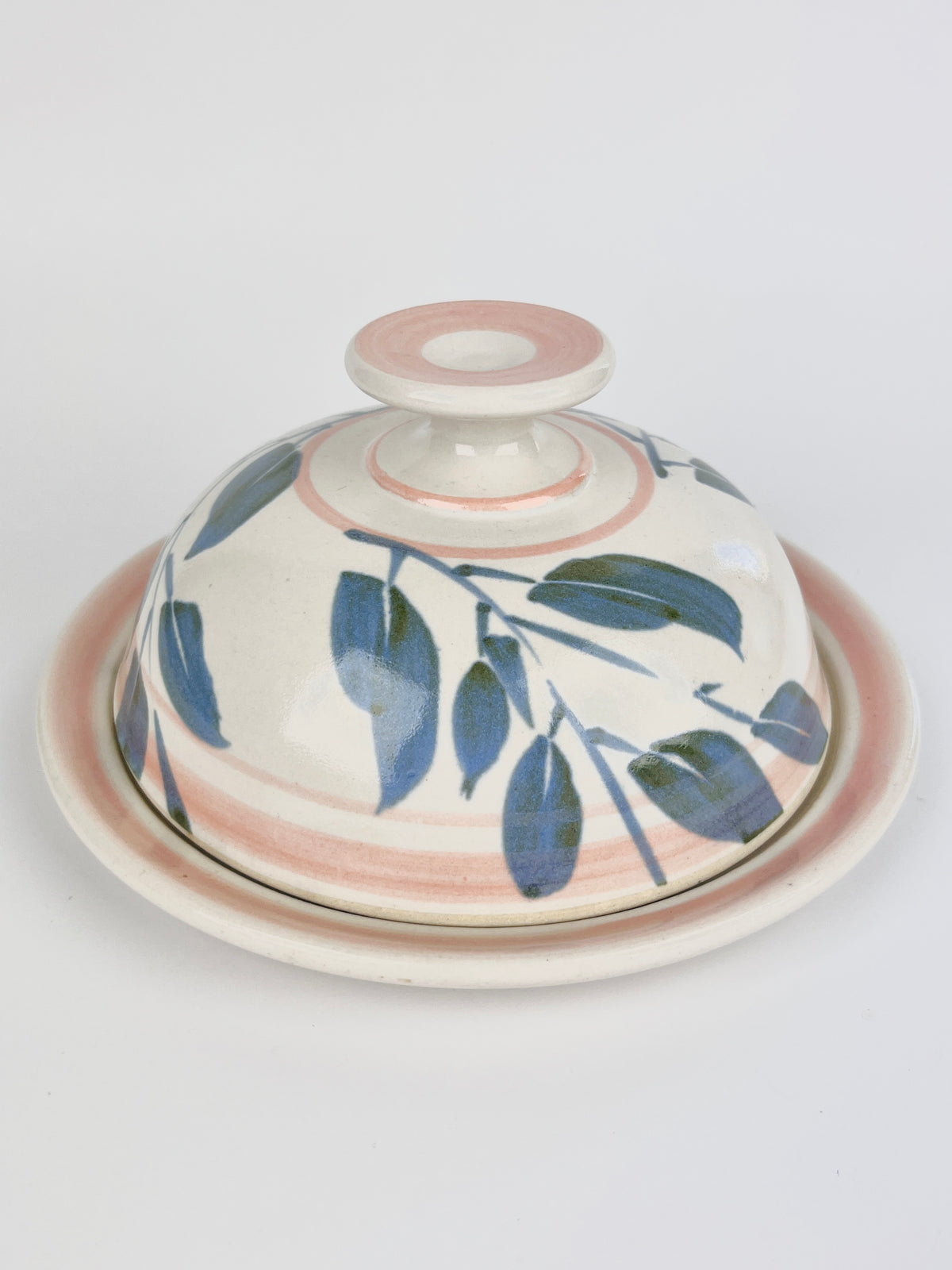 Vintage Handmade Lidded Ceramic Butter Dish