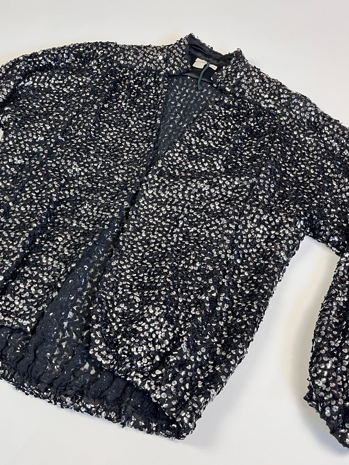 Vintage Black Sequin Jacket / Top