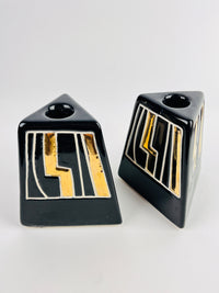 Vintage Modernist Ceramic Candle Holders