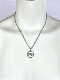 Vintage Sterling Silver Taurus Necklace