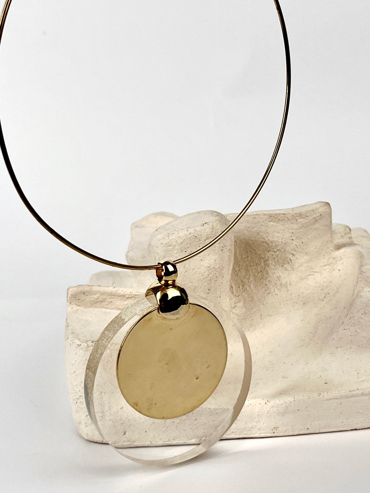 Vintage Lucite Disc Necklace