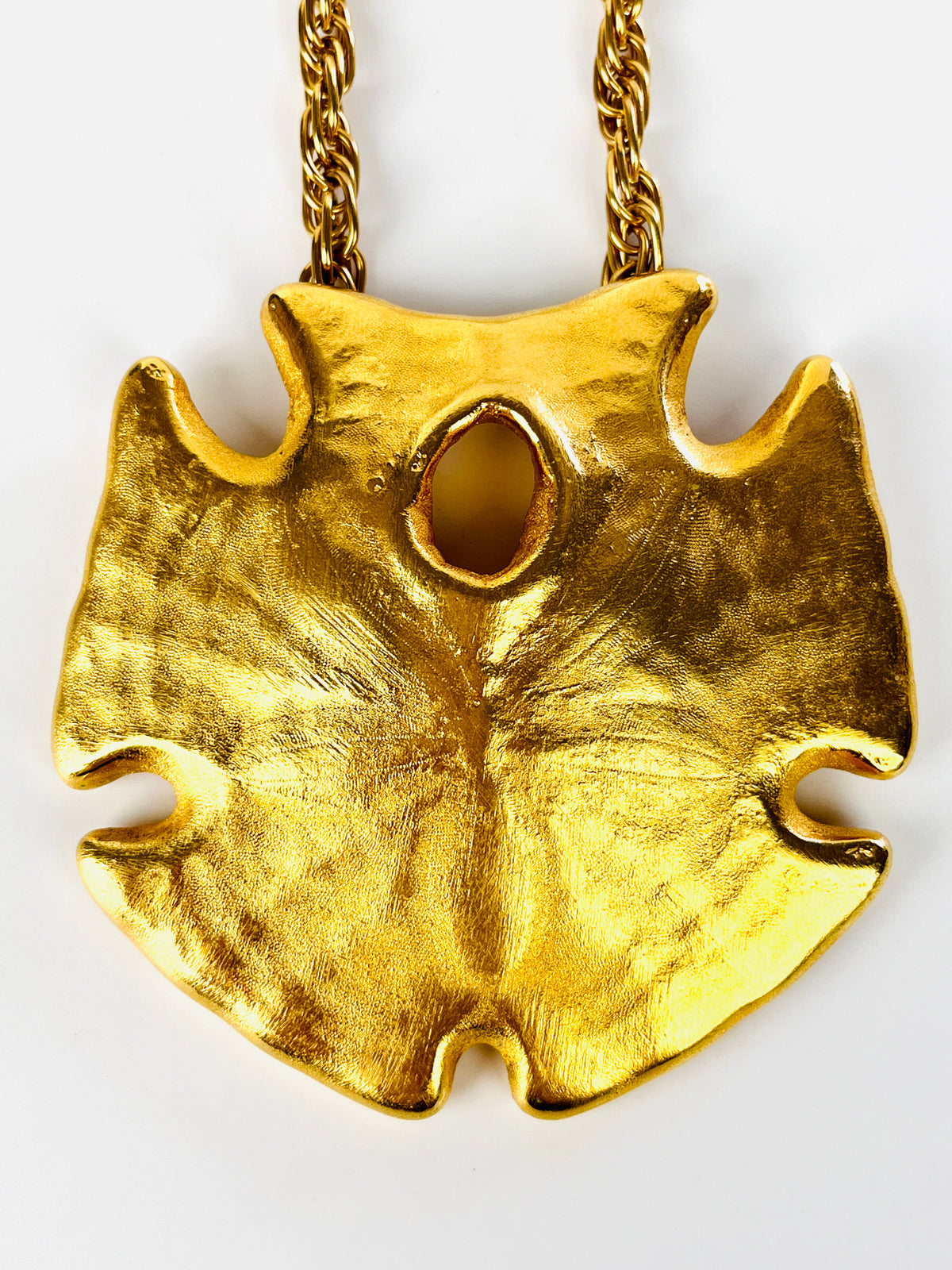 Vintage 1960s Gold-Plated Sand Dollar Necklace