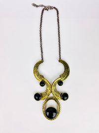 Aged Brass Statement Necklace