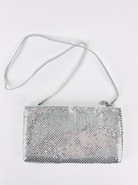 Vintage Silver Metal Mesh Bag