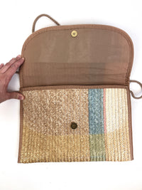 Vintage Woven Staw Clutch/Shoulder Bag