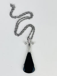 Vintage Black Pendant Necklace
