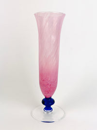 Vintage Mouth-Blown, Murano-Style Champagne Flutes