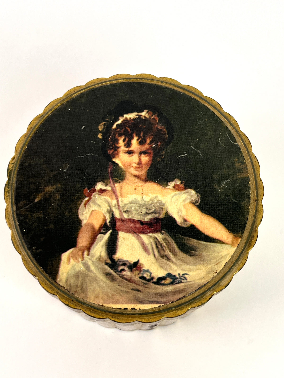 Vintage Italian Florentine Wood Coasters in Box, 7pc