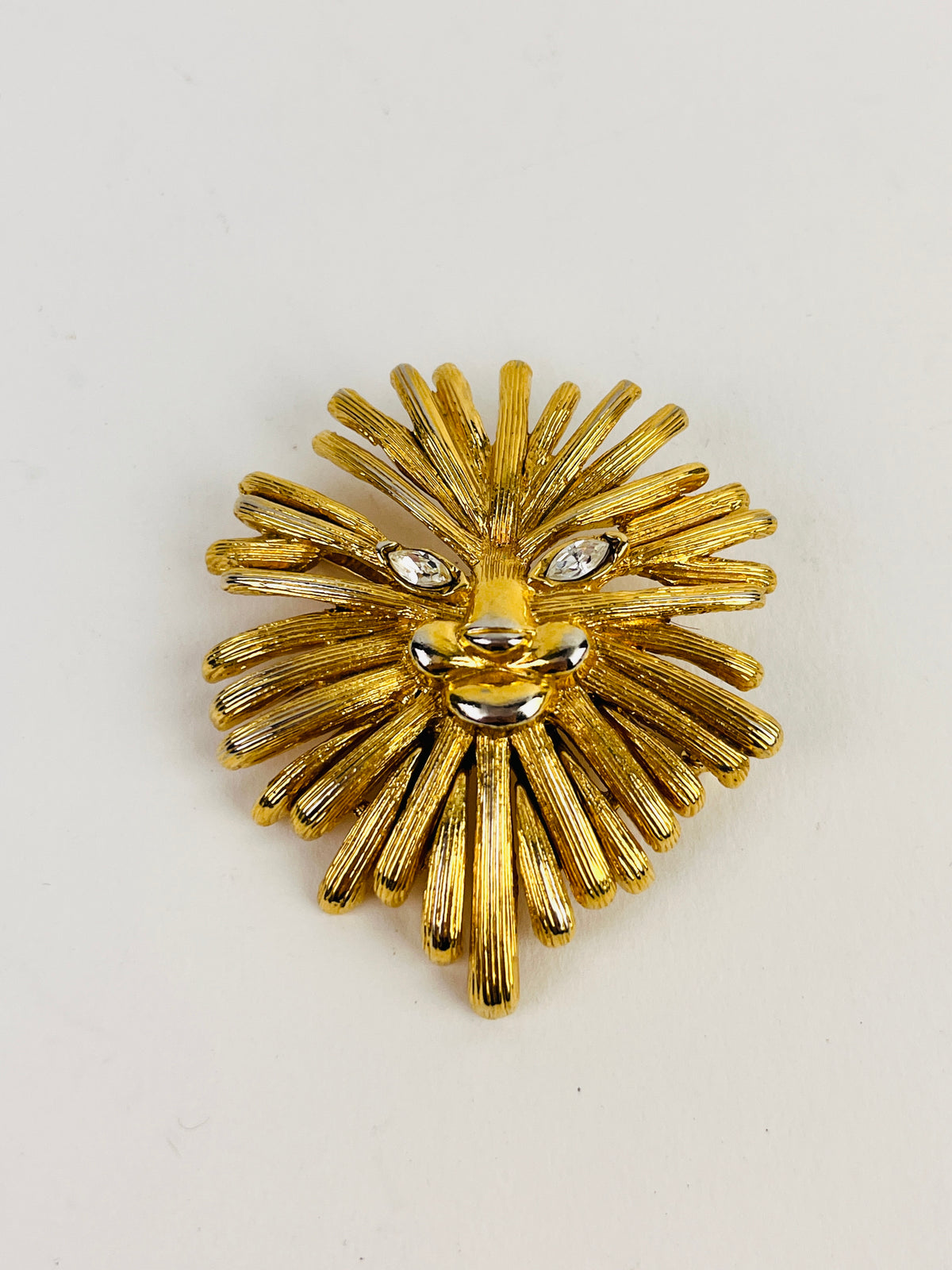 Vintage Abstract Lion Head Brooch